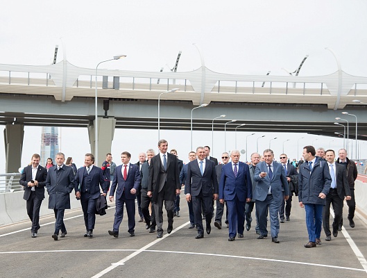 Михаил Романов принял участие в открытии Яхтенного моста в Санкт-Петербурге